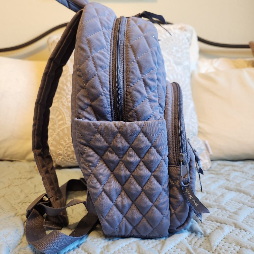 Vera Bradley Gray Essential Compact Backpack - Picture 7 of 11